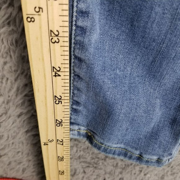 Levis Jeans Womens 32 720 Medium Wash Stretch High Rise Distressed Super Skinny - Picture 9 of 16